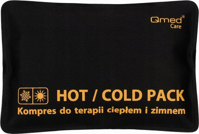 Jastëk termik Qmed Hot Cold Pack, xhel, 10 x 15 cm, i zi