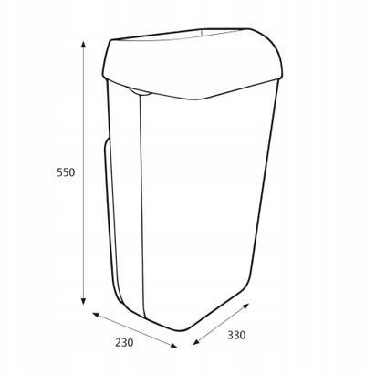 Kosh mbeturinash Katrin Inclusive, 25L, plastikë, i zi