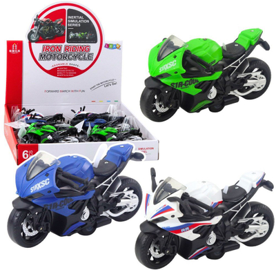 Lodër motor sportiv Racing Sports Motorcycle, me drita, me zë, ngjyra të përziera