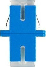 Adapter fibër optike SM SC UPC simplex, set 25 copë, blu transparent