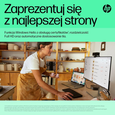 HP Webcam 620, FHD, црна