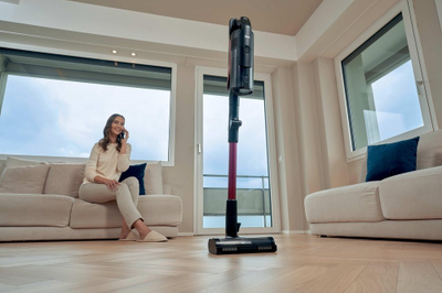 Fshesë me korrent vertikale Hoover HF610HX 011, pa kabllo, 40 min, 0.7L, e zezë