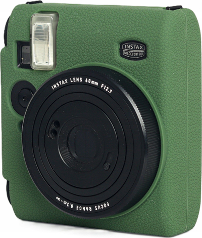 Mbulesë silikoni LoveInstant për kamera Fujifilm Instax Mini 99, teksturë lëkure, e gjelbër