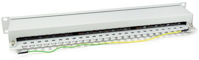 Patch panel Equip 24 porta, Cat.6, i blindum, gri e çelët