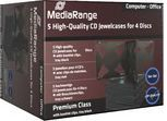 Kuti MediaRange për CD DVD BOX34 4x, set 5 copë, i zi
