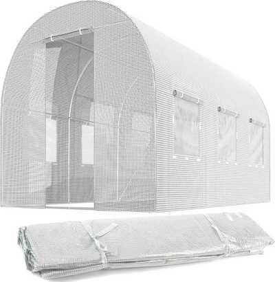 Mbulesë tuneli kopshti Plonos, 2x3 m 6 m², PE 140 g/m², e bardhë