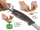 Thikë kampingu Light My Fire Swedish Fire Knife, Sandvik inoks, me ndezëse zjarri të futme, jeshile
