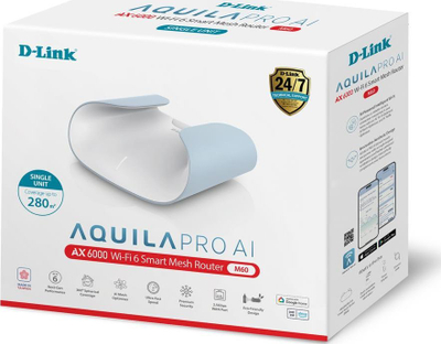 Router Wi-Fi D-Link AQUILA PRO AI AX6000, Wi-Fi 6, Mesh, i bardhë