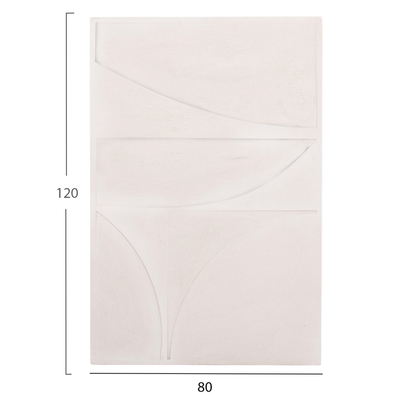 Panel muri dekorativ katror Santorini 80x4x120Hcm (HM4505), bardhë