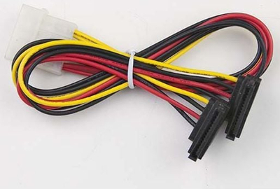 Kabllo e brendshme energjie Supermicro CBL-0289L, Molex në 2x SATA, 0.3m