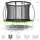 Trampolinë me rrjetë Zipro Jump Pro Premium 10FT, 312cm, e zezë/gjelbër