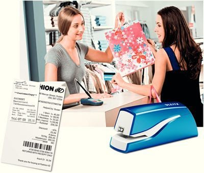 Kapëse elektrike Leitz WOW 10s, 10 fletë, blu