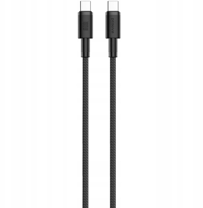 Kabllo USB Proove Nylo Type C në Type C, 100W, 1.5m, e zezë