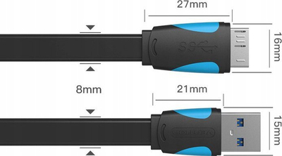 Kabllo USB Vention USB 3.0 në Micro USB-B, 1.5m, USB 3.2 Gen 1, e zezë