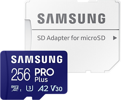 Kartë memorie Samsung PRO Plus UHS-I U3 (Class 10) Micro SDXC 256GB + SD adaptér