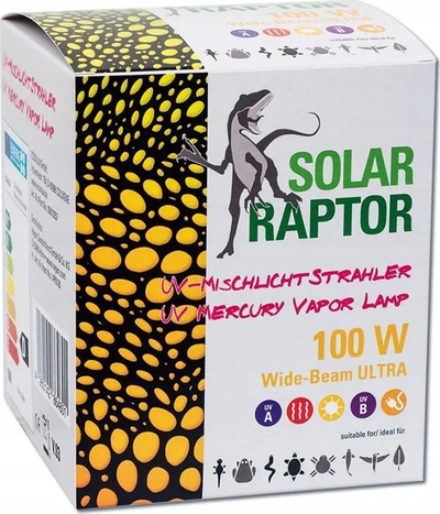 Llambë për terrarium Solar Raptor Mixed Light, 100W, bazë E27, e tejdukshme