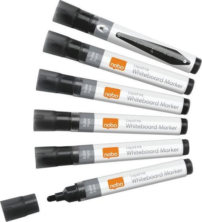 Markerë për tabelë Nobo Liquid Ink, majë e rrumbullakët 3mm, set me 10 copë, shumëngjyrësh