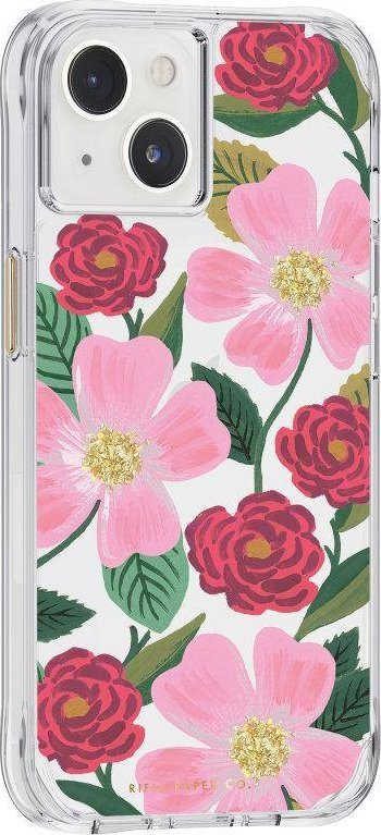 Këllëf telefoni Rifle Paper Co Rose Garden për iPhone 14, i tejdukshëm, me lule rozë