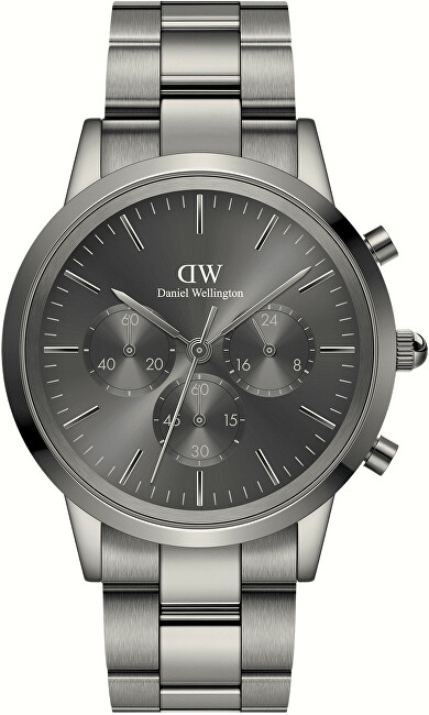 Orë për meshkuj Daniel Wellington Iconic Chronograph Link hDW355, e argjendtë