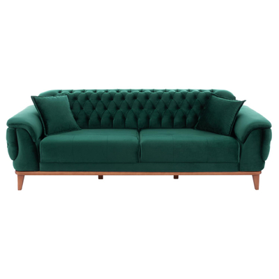 Divan-Shtrat 3 ulëse BENNINGTON, 240×95×80 cm HM3249.13, gjelbër