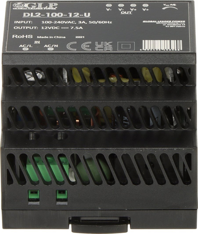 Furnizues energjie DIN Rail Zamel DL2-100-12-U, 12V DC 7.5A, 90W