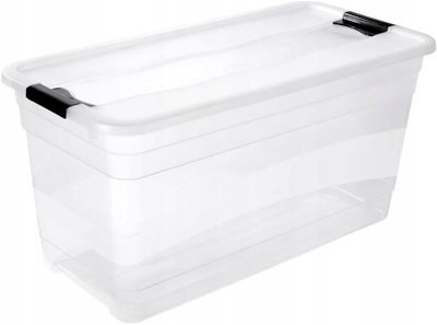 Kuti ruajtje Keeeper Cornelia Crystalbox, 83L, me kapak, transparente