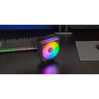Ftohës procesori Mars Gaming MCPU-LCD, ajror 12 cm, LCD, i zi