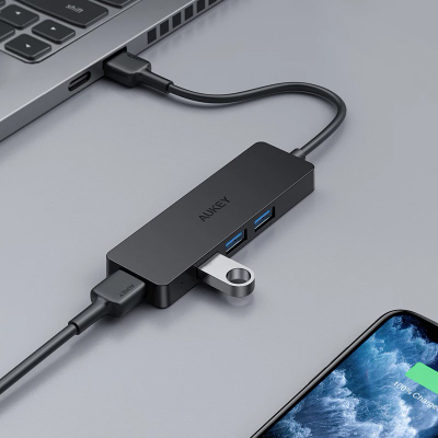 USB Hub USB-A Aukey CB-H39, 4 porte, 5Gbps, i zi