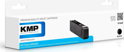 Kartutshë boje KMP Ink H164B, zëvendëson HP 913A L0R95AE, e zezë