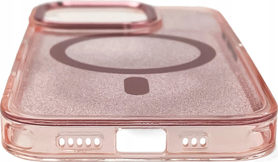 Këllëf me shkëlqim për iPhone 16 Plus, MagSafe, rozë me glitter