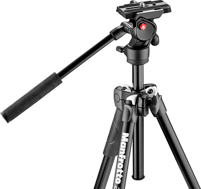 Tripod Manfrotto 290 Light MK290LTA3 V, gjatësi 146 cm, mban deri 4 kg, i zi