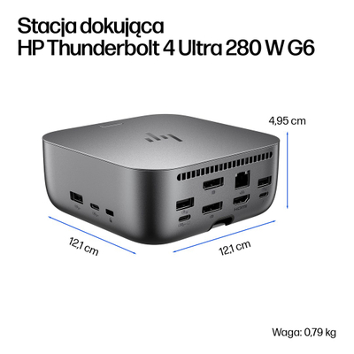Приклучна станица HP Thunderbolt 4 Ultra G6, 280W, Thunderbolt 4 USB-C, црна
