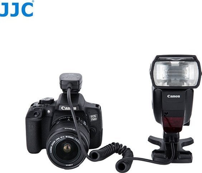 Kabllo sinchronizimi JJC OC-E3 E-TTL II për Canon EOS, 1.3m, e zezë