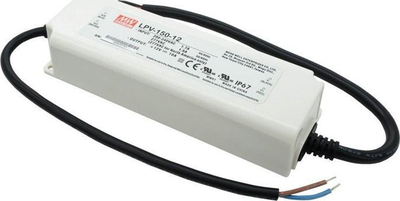 Furnizim elektrik LED MeanWell LPV-150-12, 150W, 12V 10A, IP67, i bardhë