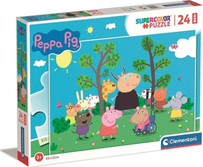 Puzzle Clementoni 24237 Peppa Pig, 24 copa MAXI, 62x42cm