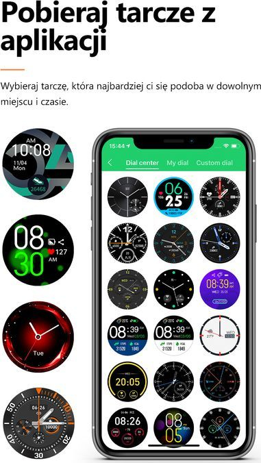 Smartwatch G.rossi SW018-2, ekran me prekje, funksione fitnesi, e zezë