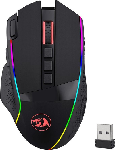 Maus gaming Redragon Enlightment M991, wireless 2.4G USB, 19000 DPI, RGB, i zi