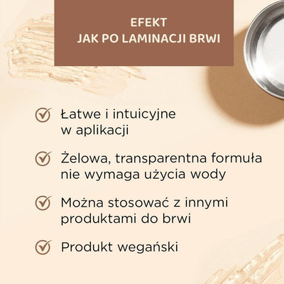 Sapun për rregullu vetullash Eveline Brow &amp; Go, transparent, 25g