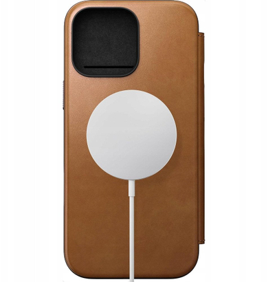 Këllëf folio Nomad Leather për iPhone 16 Pro Max, lëkurë moderne, English Tan
