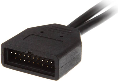 Adapter USB 19 pin në USB 9 pin ZUUS-173, 0.15m, i zi