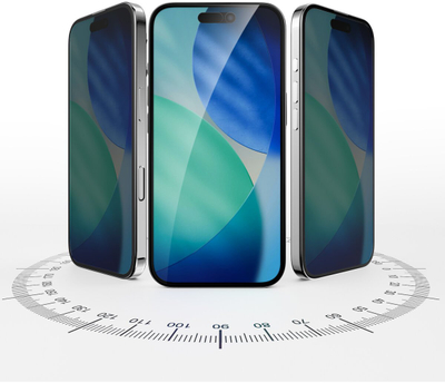 Xham mbrojtës 4smarts Second Glass Privacy për Apple iPhone 17, me kornizë montimi, transparencë e zezë