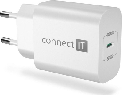 Karikues për në prizë CONNECT IT Voyager2, 25W PD, USB C, i bardhë