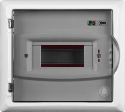 Kuti shpërndarëse modulare Elektro-Plast ECONOMIC BOX RP 1/6, 1x6 module, derë transparente, IP40