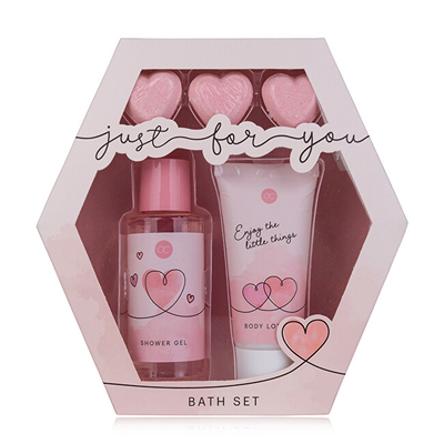 Set dushi Accentra Just For You - Xhel dushi 100 ml + losion trupi 60 ml + bombë dushi 3 x 10 g
