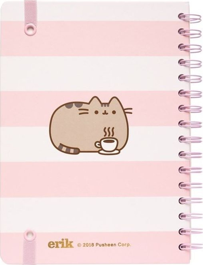 Planer Pusheen 2019 2020, 14 x 16 cm, me spirale, shumëngjyrësh