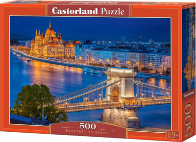 Puzzle me 500 copa Castorland B-53940 Budapest by Night, për të rritur, shumëngjyrësh