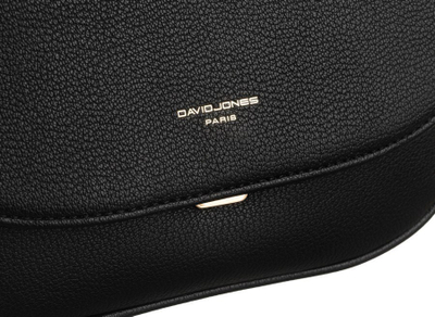 Çantë supi David Jones, crossbody, lëkurë eko, e zezë