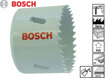 Sharrë rrethore Bosch Bi Metal Hole Saw, 52mm, për metal edhe dru, e bardhë