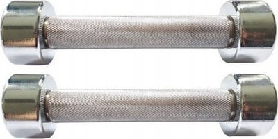 Peshë dore Spartan Chrome Dumbbells, set 2 x 1 kg, metal, ngjyrë krom