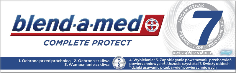 Pastë dhëmbësh Blend-a-med Protect 7 Crystal White, mbrojtje e plotë, 75ml